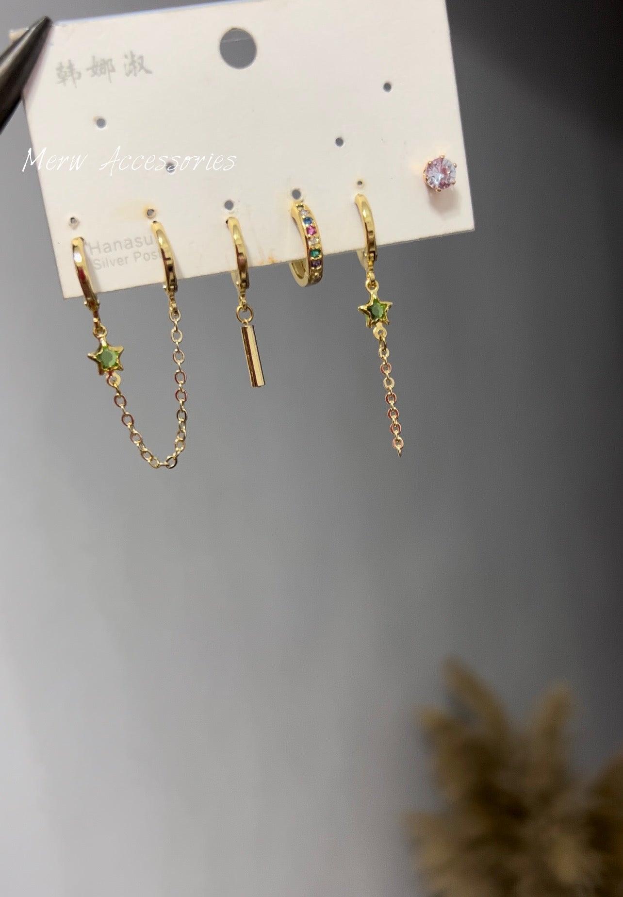 Double Green Piercing Set