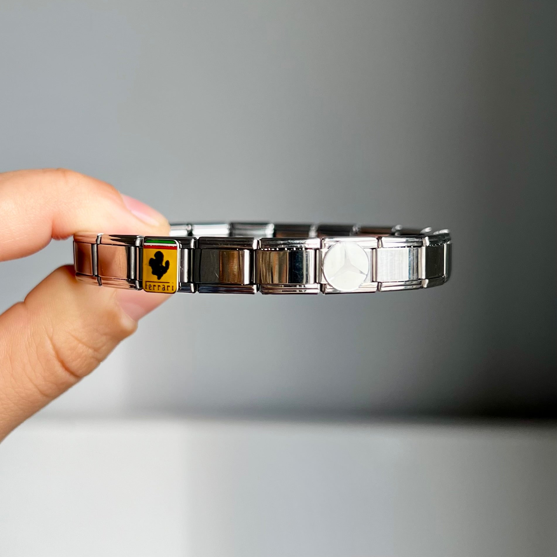 Ferrari & White Mercedes Italian Bracelet