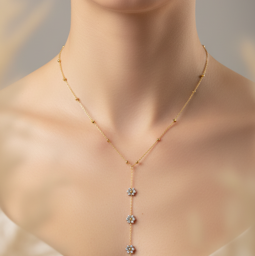 Floral Drop Necklace