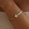 Tennis grommet bracelet