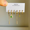 Emerald Square Piercing Set