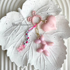 Rose Bag Chain with Letters