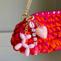 Rose Bag Chain with Letters