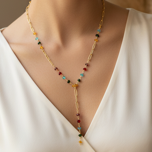 Colorful Drop Necklace