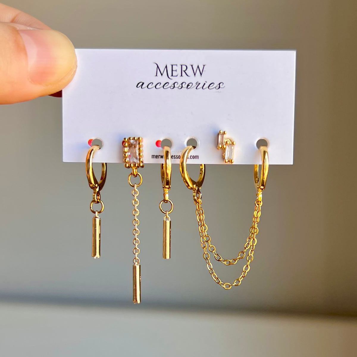 Crystal Cube Piercing Set