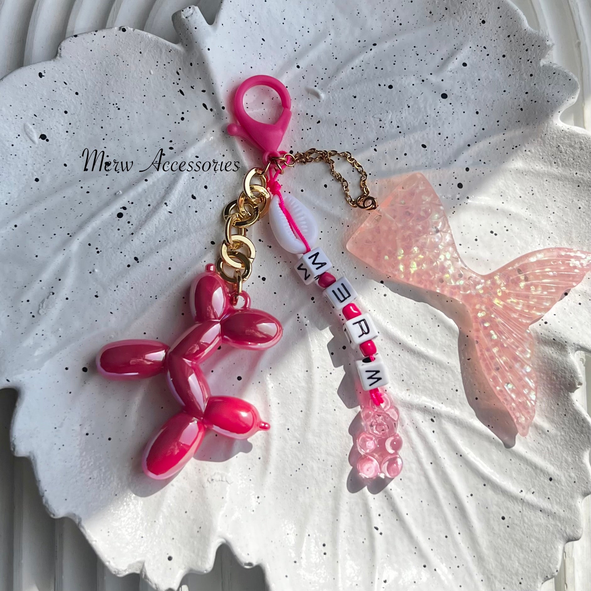 Pink Mermaid Bag Chain