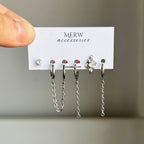 Crystal Silver Piercing Set