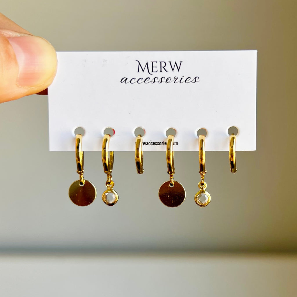 D Circle Crystal Piercing Set