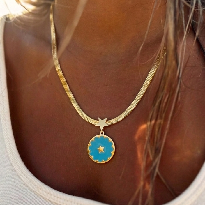 Blue Serpent Necklace