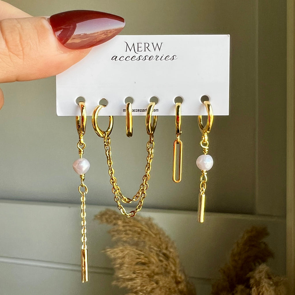 Drop Pearl Piercing Set