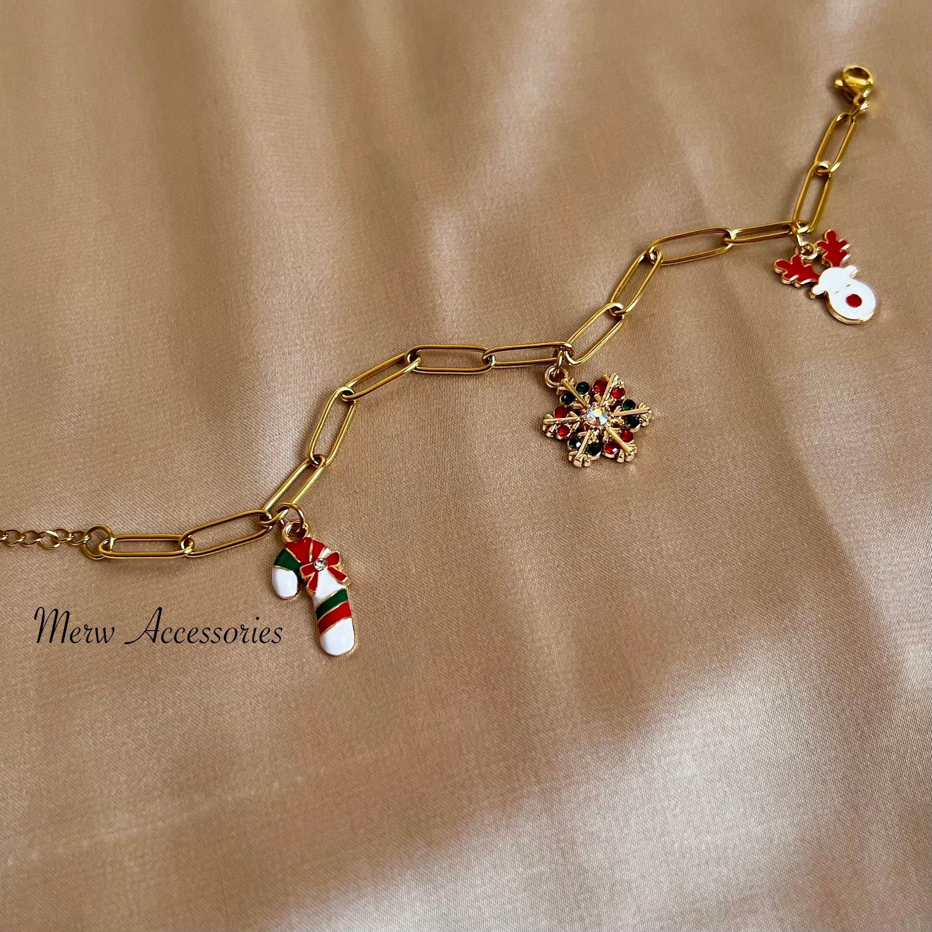 Paper Clip Christmas Bracelet