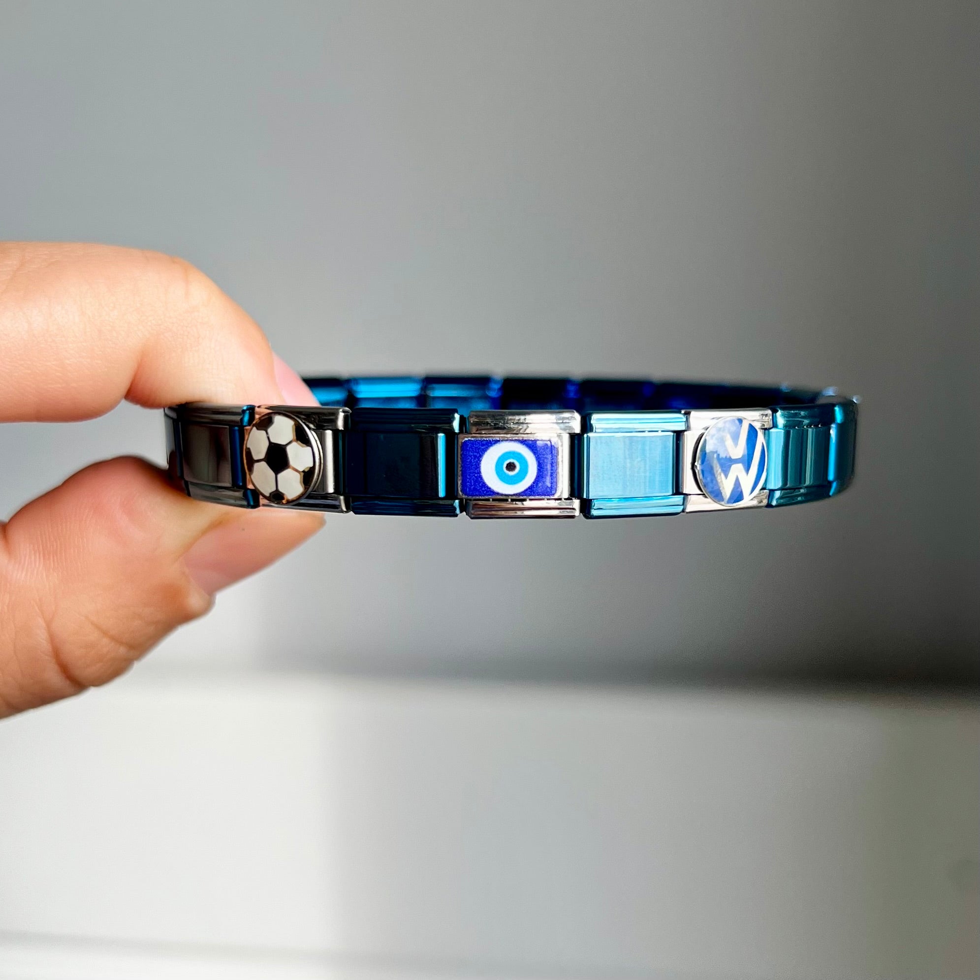 Blue Charms Italian Bracelet