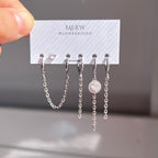 Circle Crystal Silver Piercing