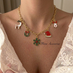 Green Christmas Tree Necklace