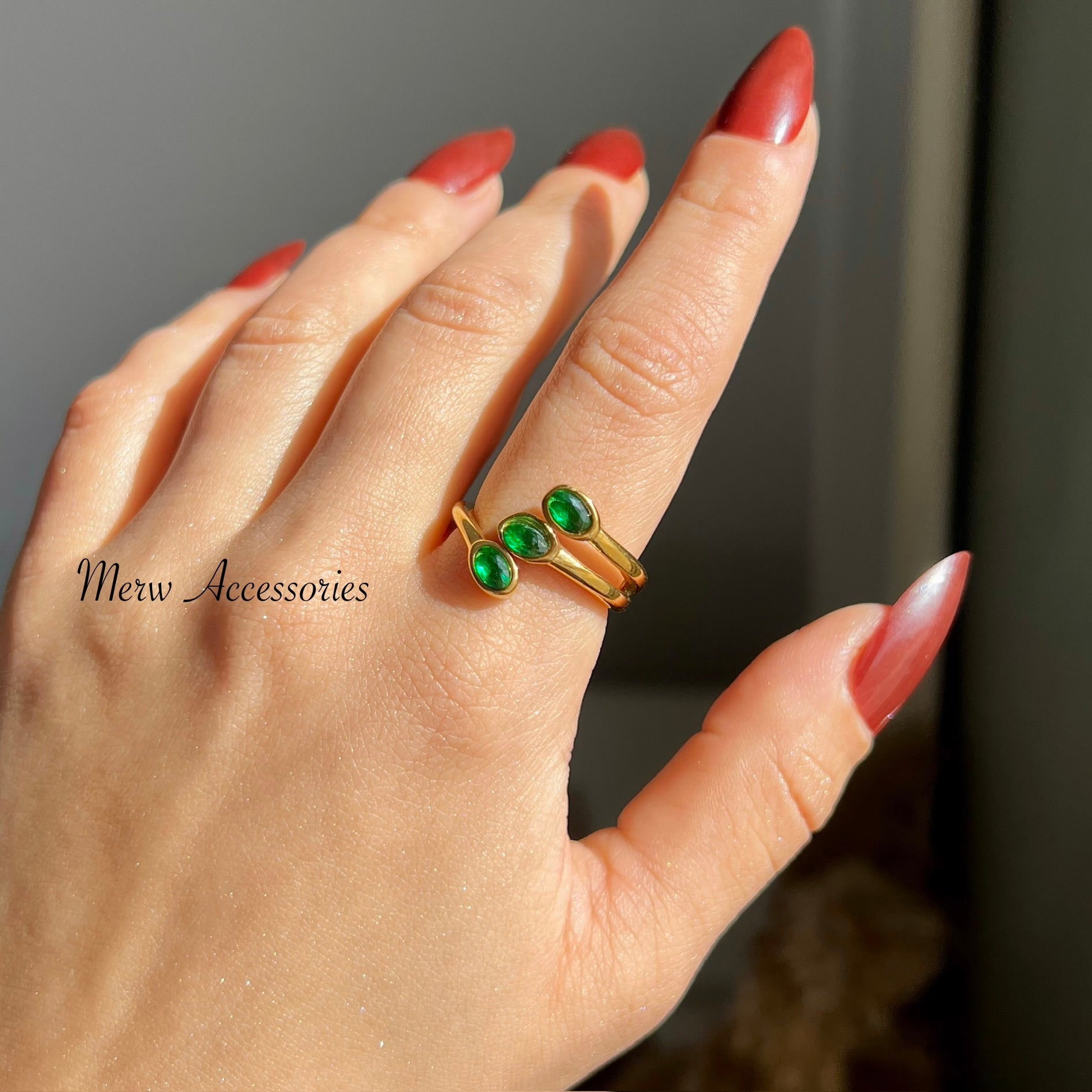 3 Green Ring