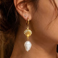 Pearl Shell Stainless Steel Earring