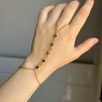 Bright Emerald Hand Chain