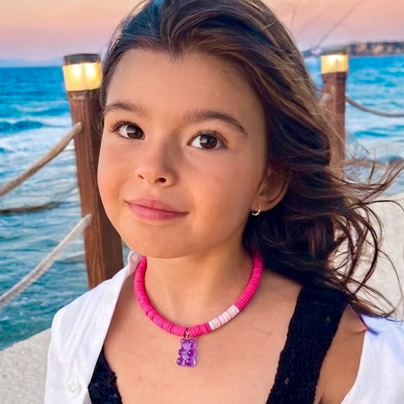 Hot pink kids  Necklace