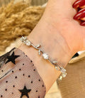 Silver bracelet tulip