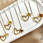 Heart letter necklace