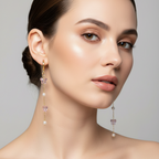 Lavender butterflies earring