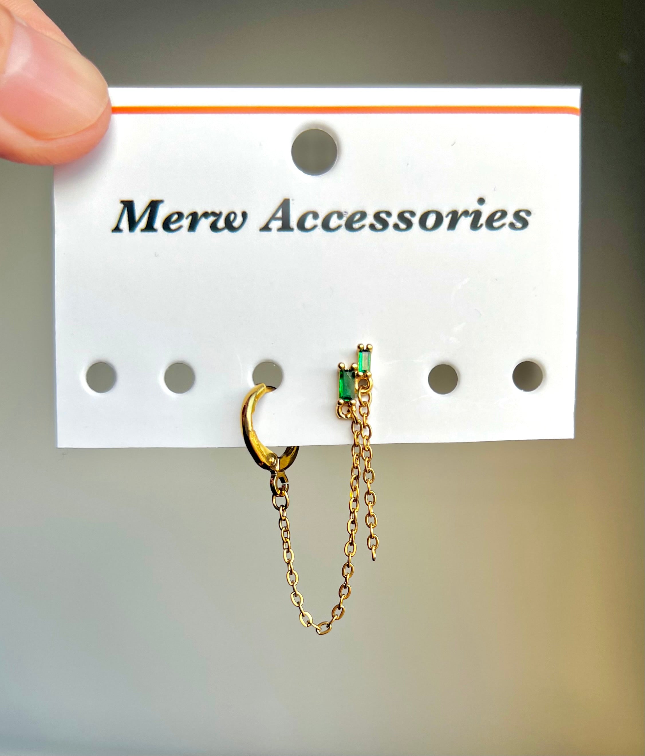 Green Connect Earring