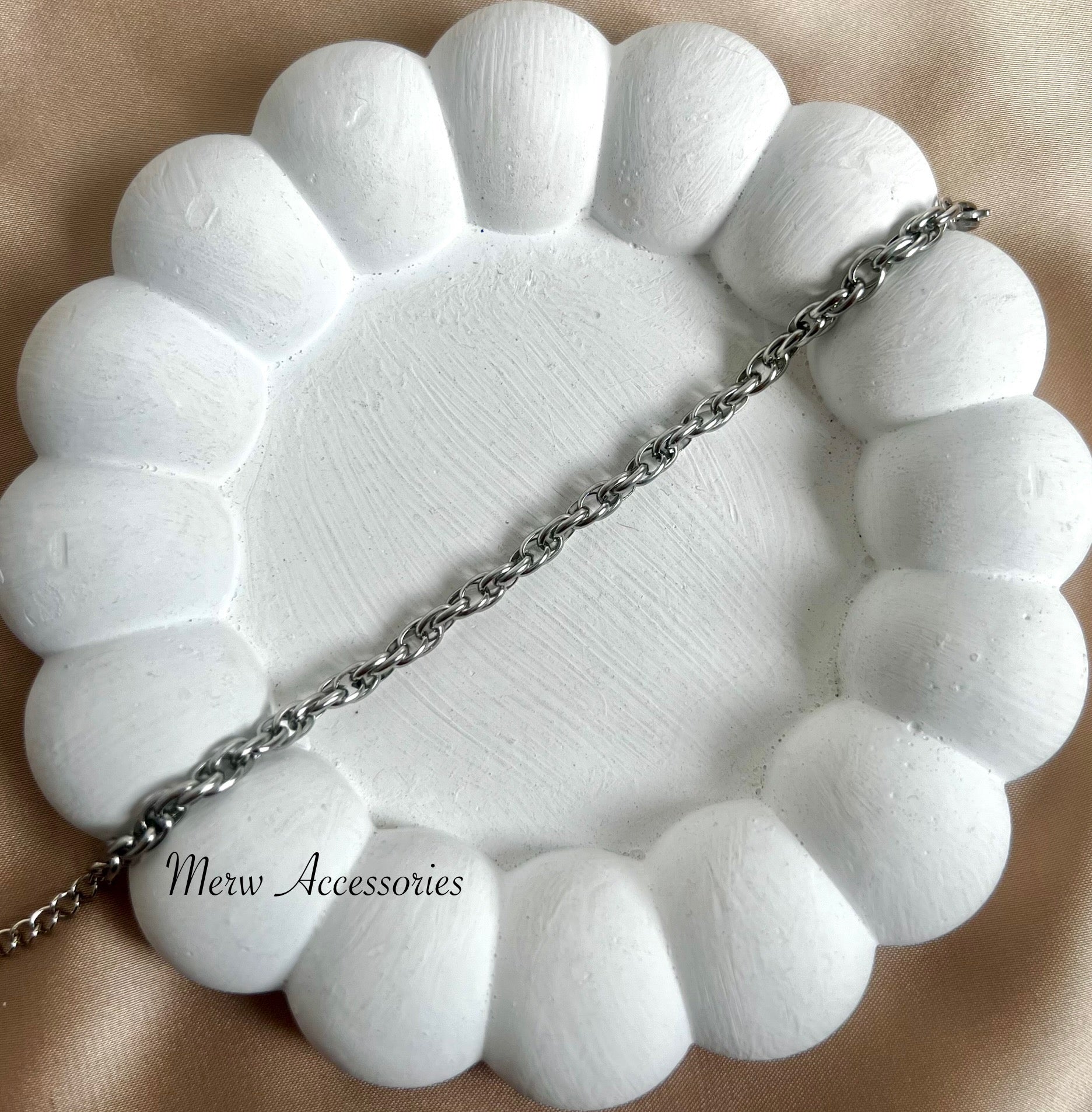 Rope silver bracelet