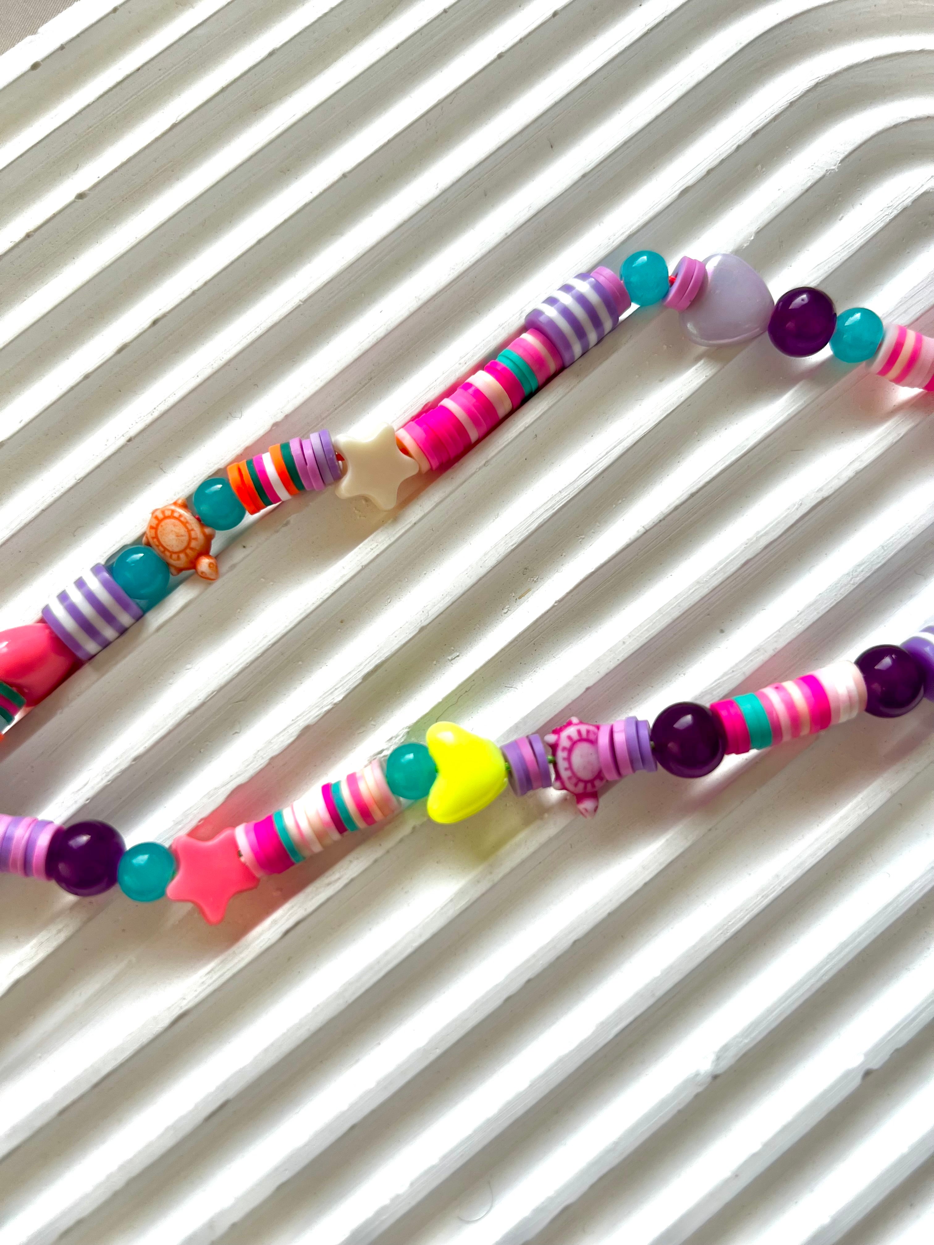 Mix pink short mobile chain