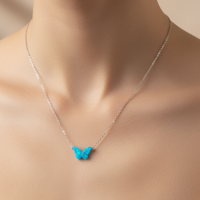 Silver Butterfly Necklace
