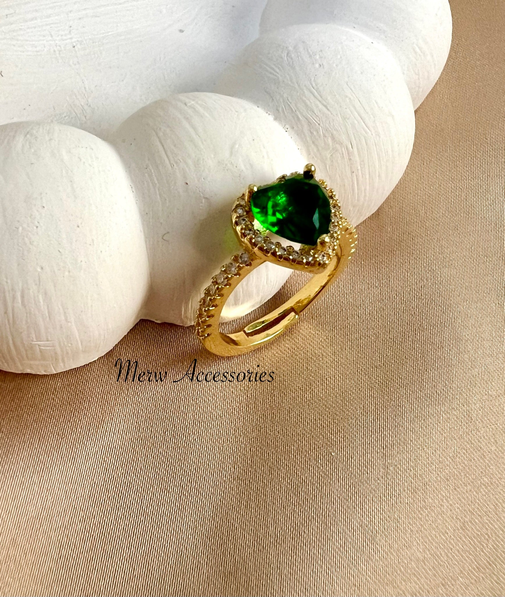 Green Heart Ring