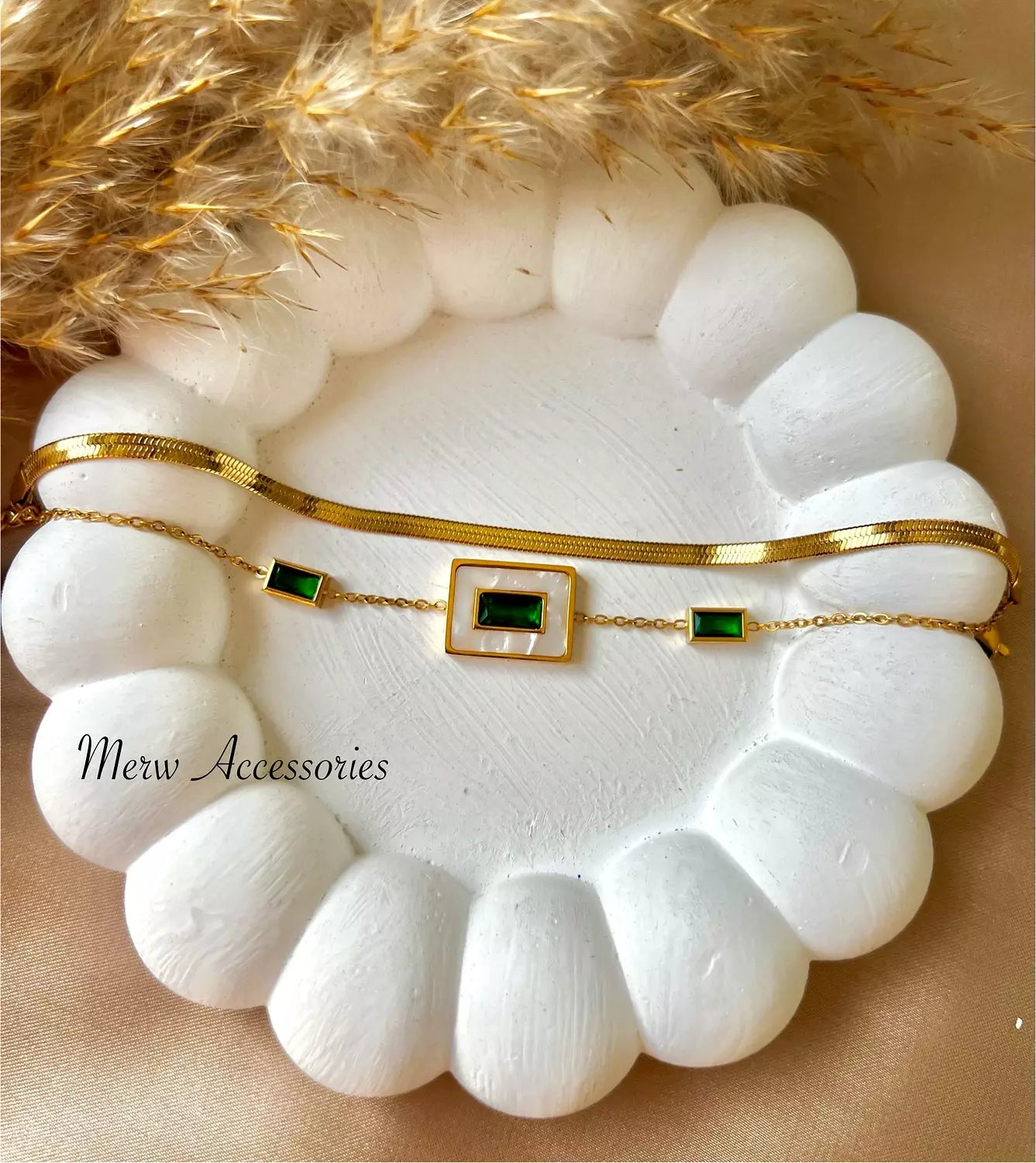 Emerald Double Bracelet