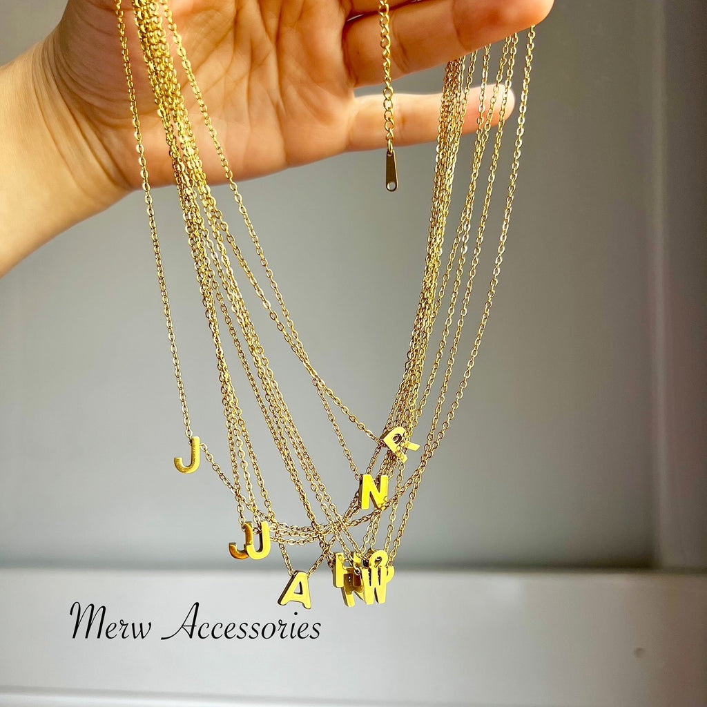 Simple letter necklace