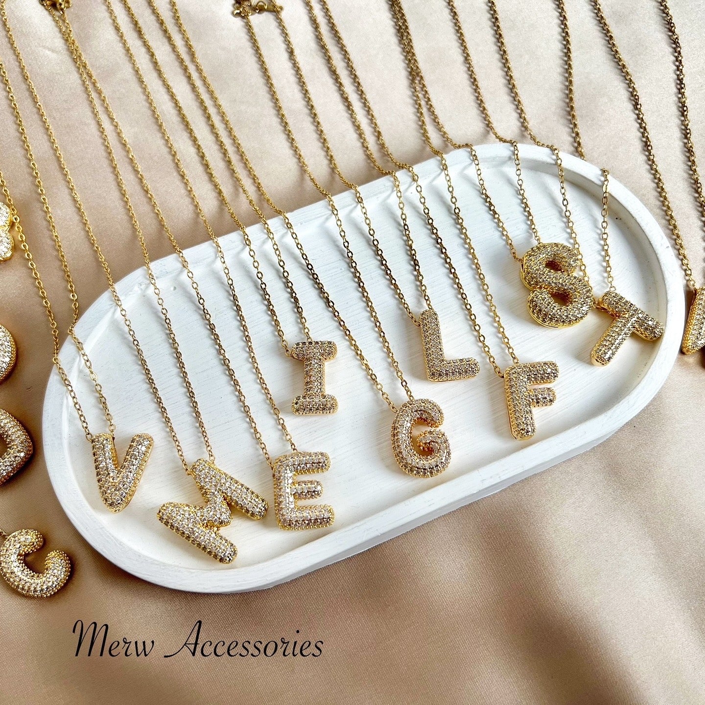 Crystal Letter Necklace