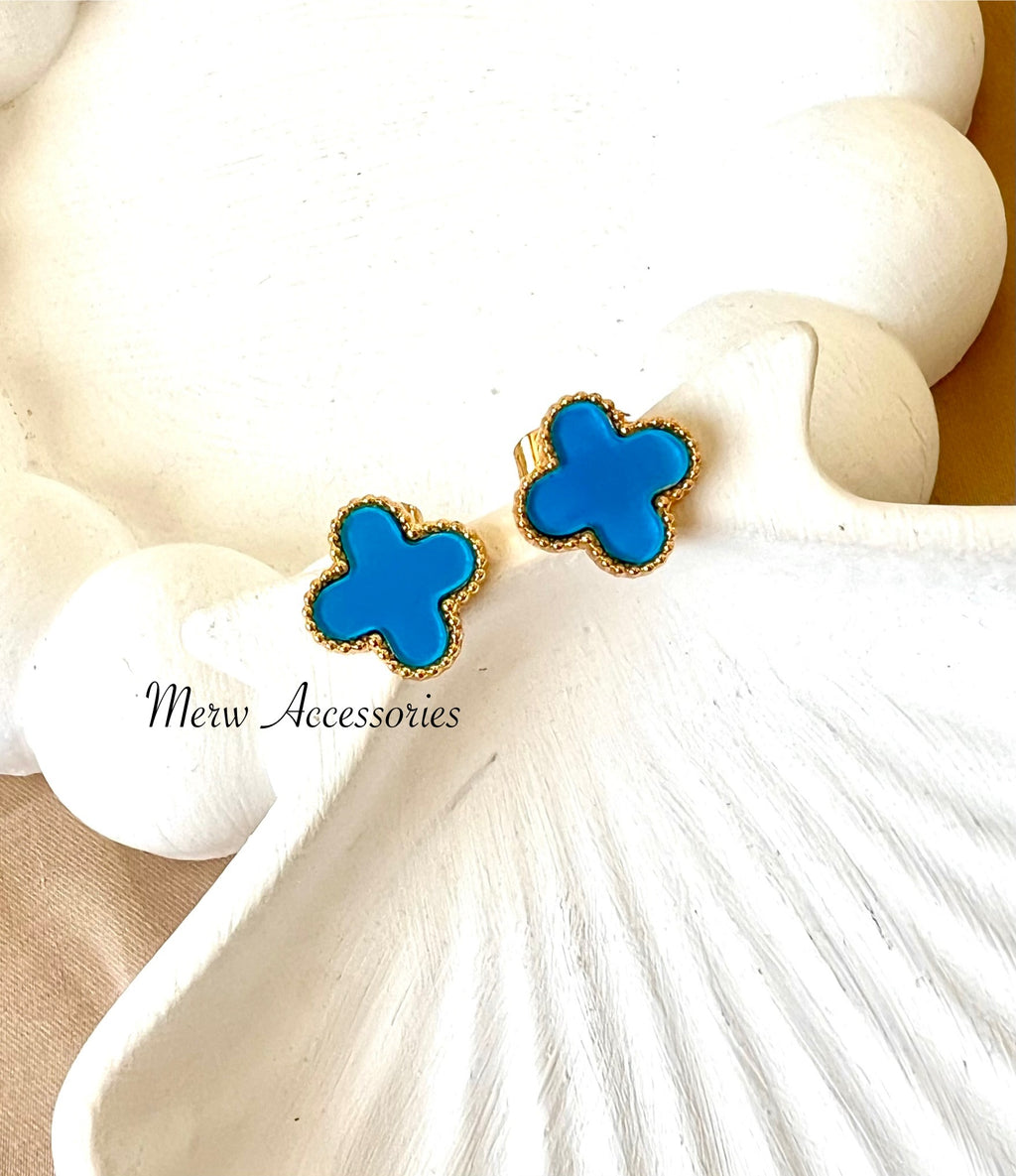 Blue V Earring