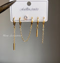 Gold Plain Piercing Set