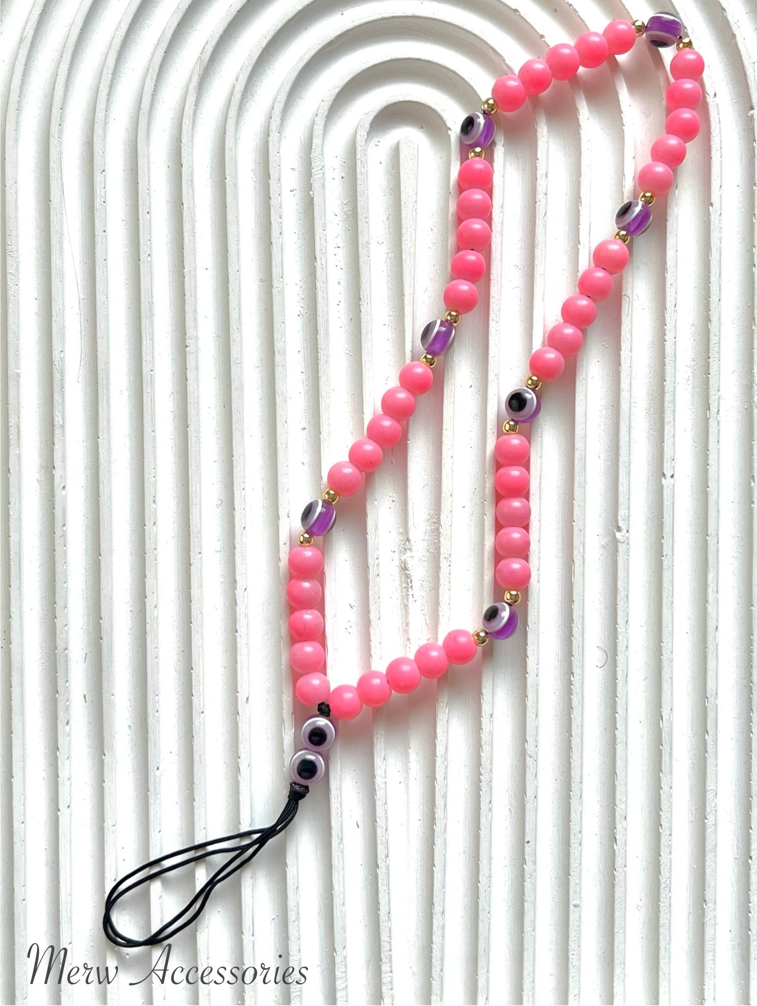 Pink short mobile chain