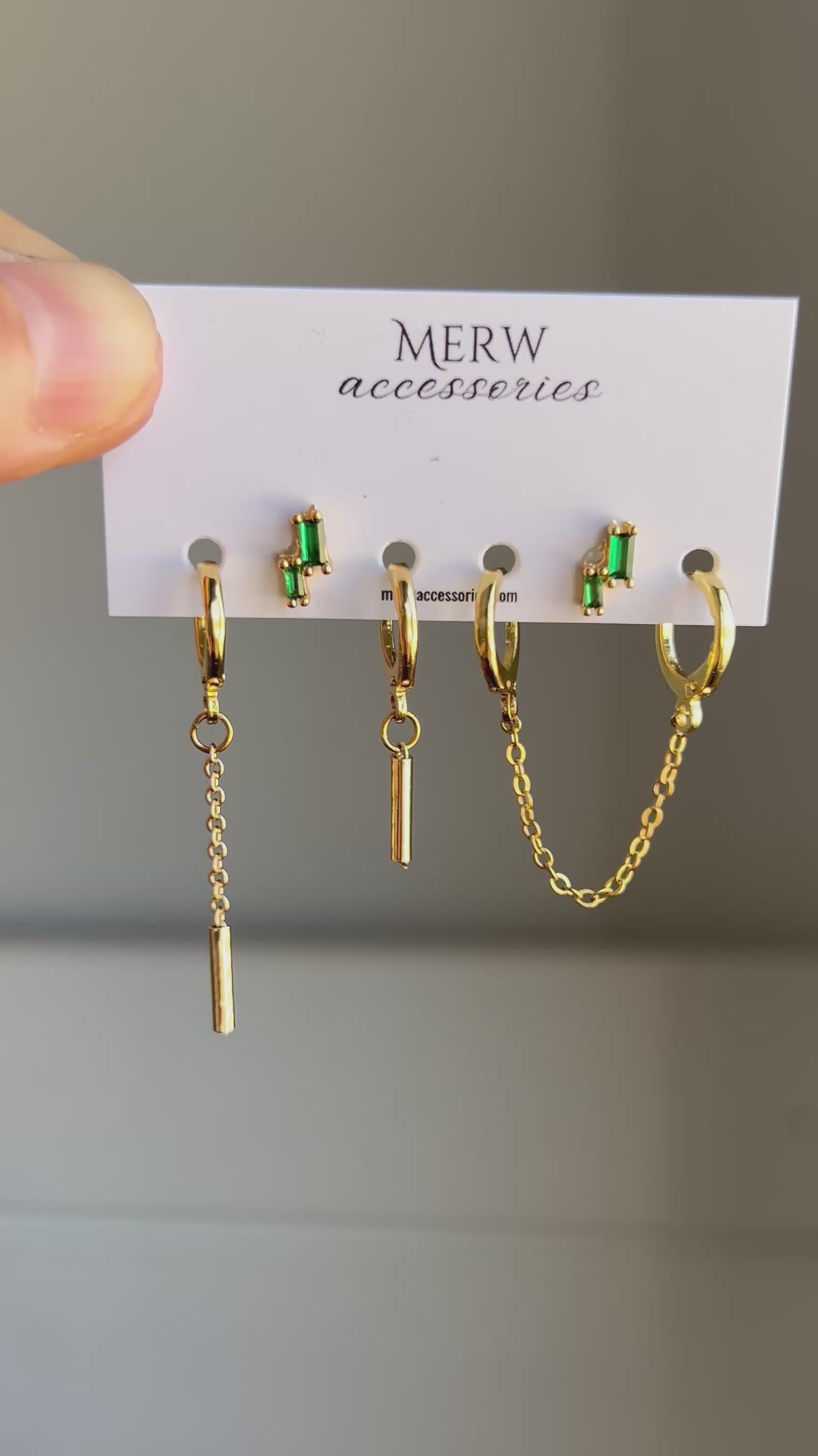 Dot Green Piercing Set