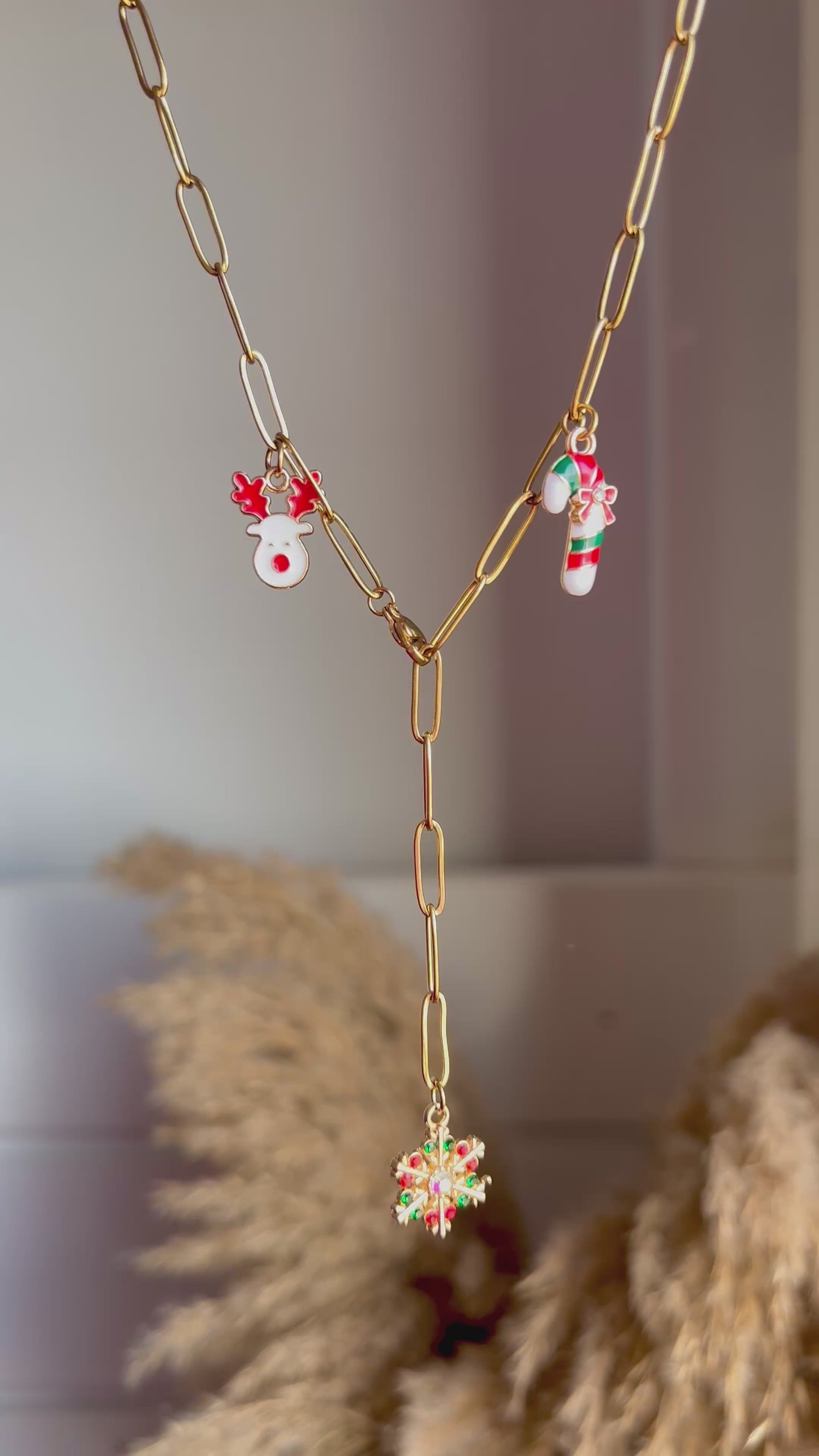 Paper Clip Drop Necklace