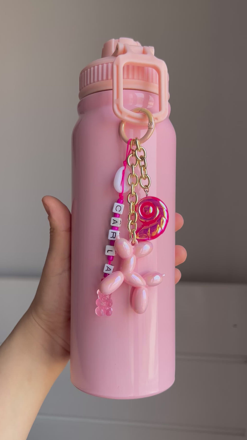 Rose Bag Chain with Letters