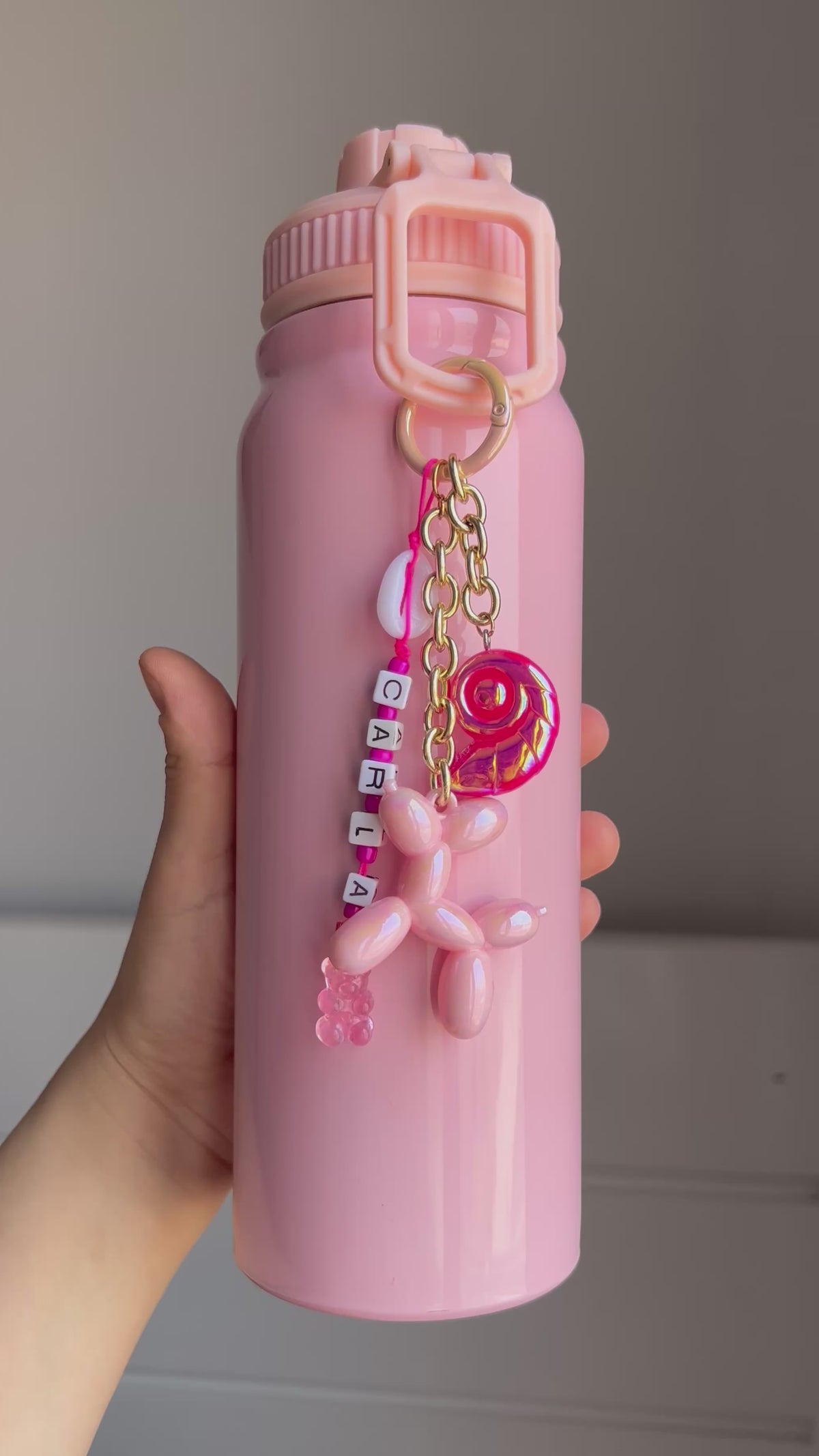 Rose Bag Chain with Letters