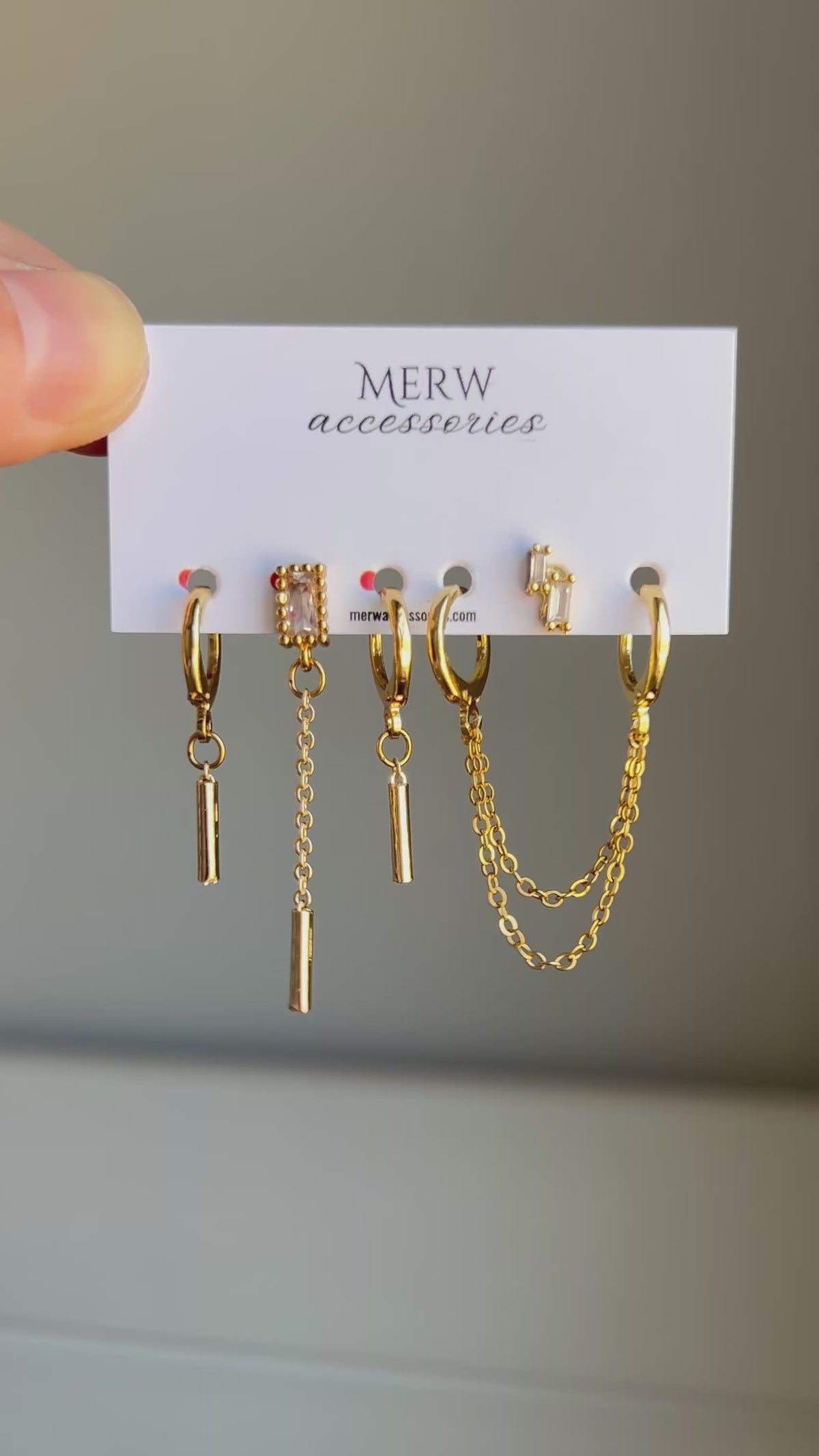 Crystal Cube Piercing Set
