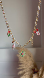 Green Christmas Tree Necklace