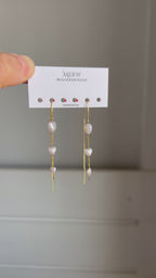 Heart Double Chain Earring