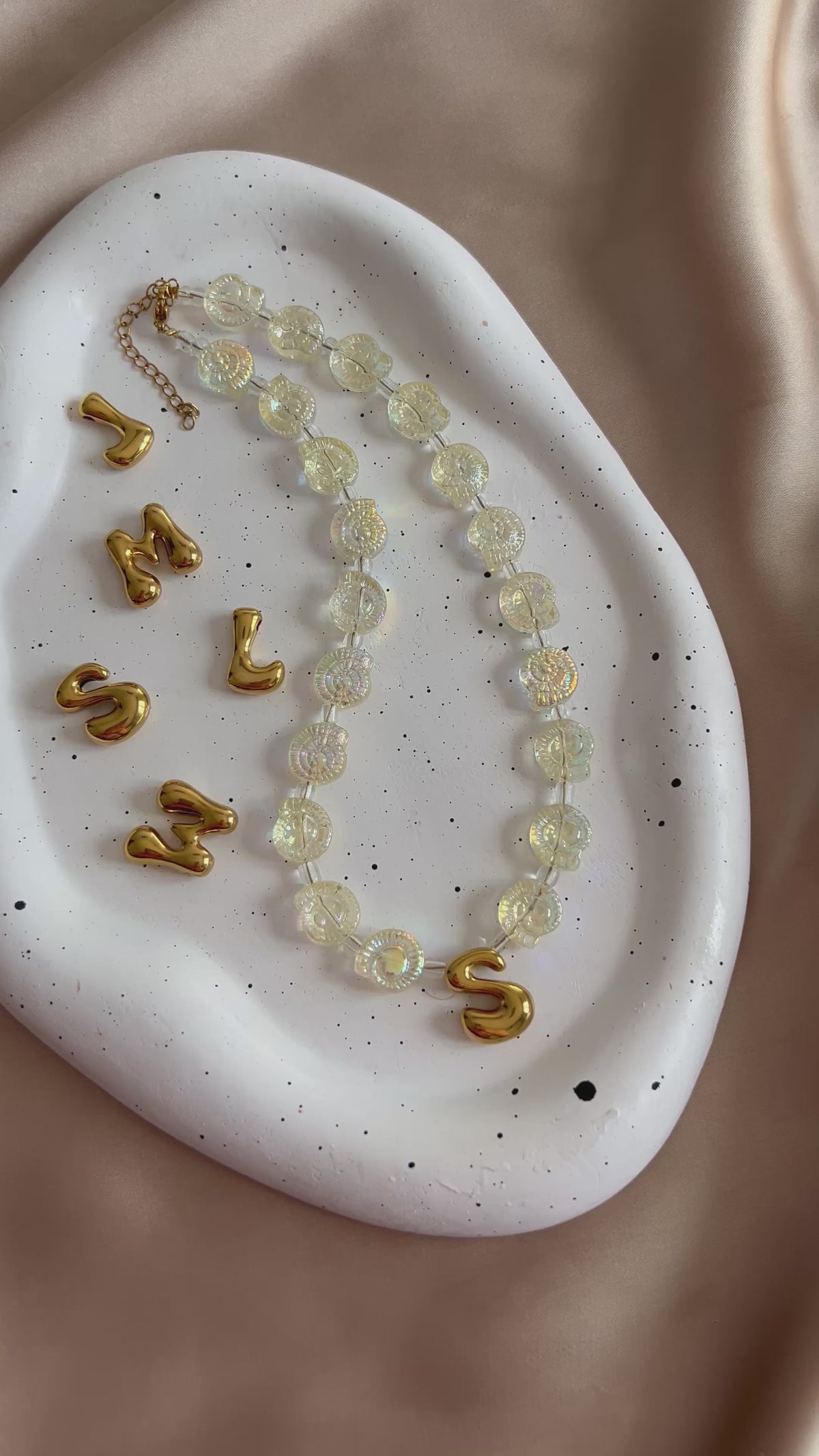 Shell Necklace with Letter