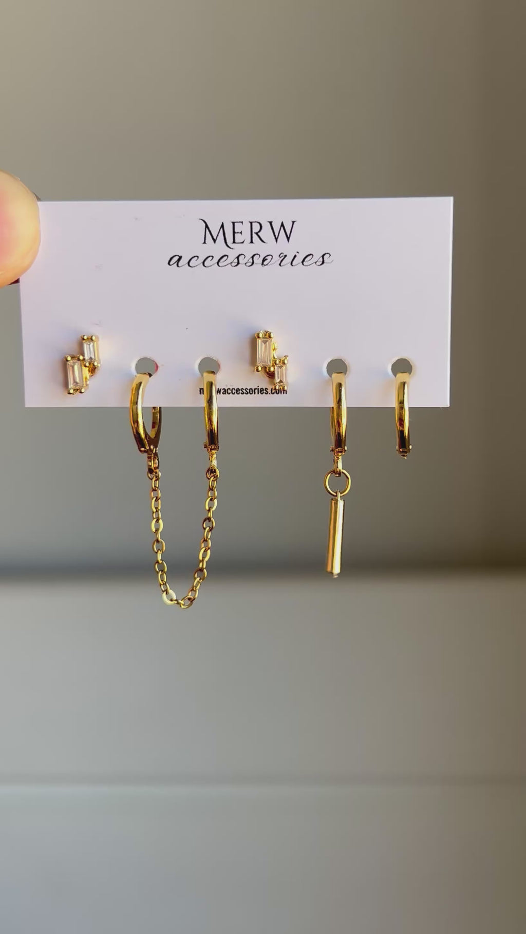 Dot Crystal Piercing Set