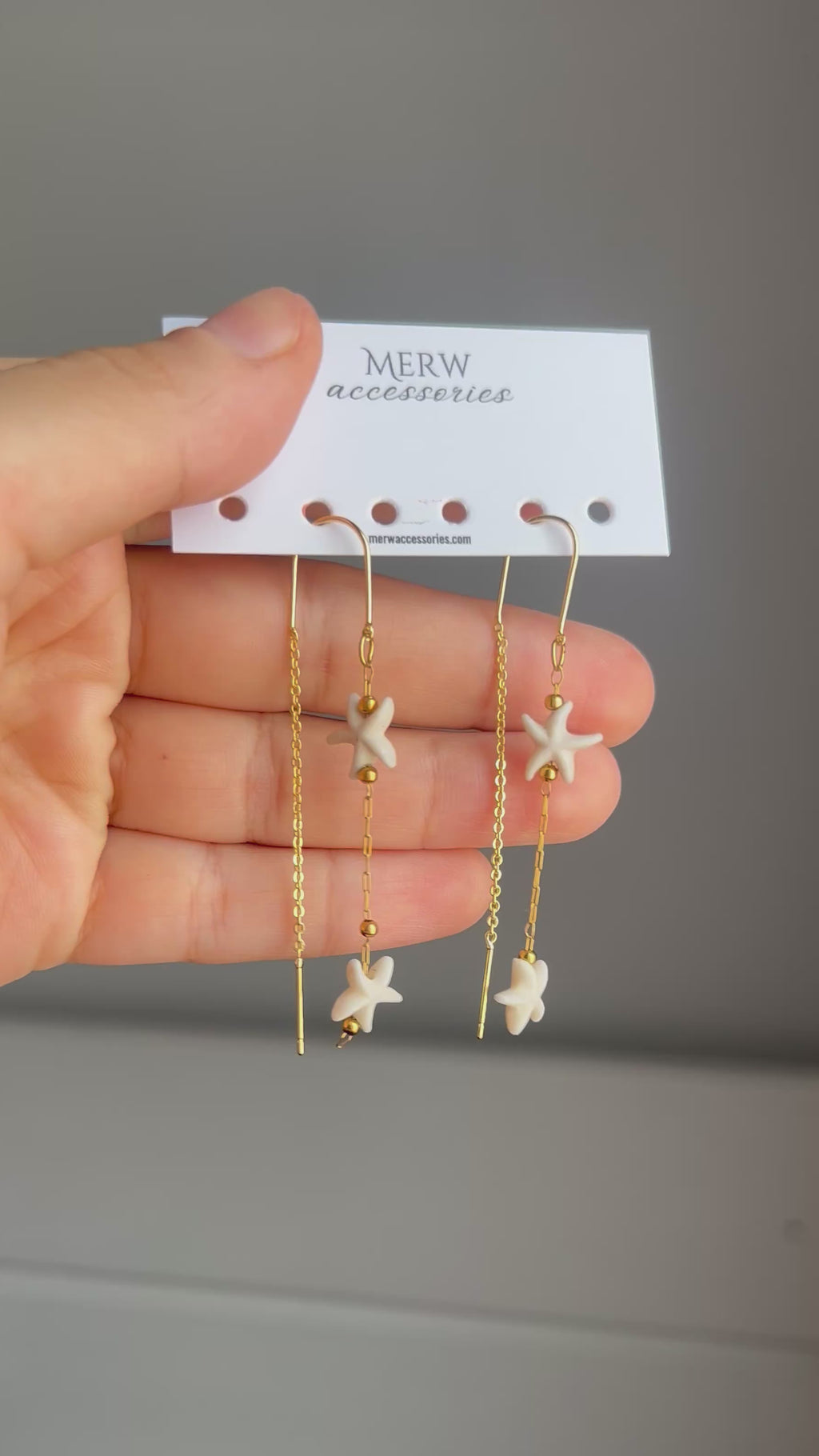 Individual white star piercing
