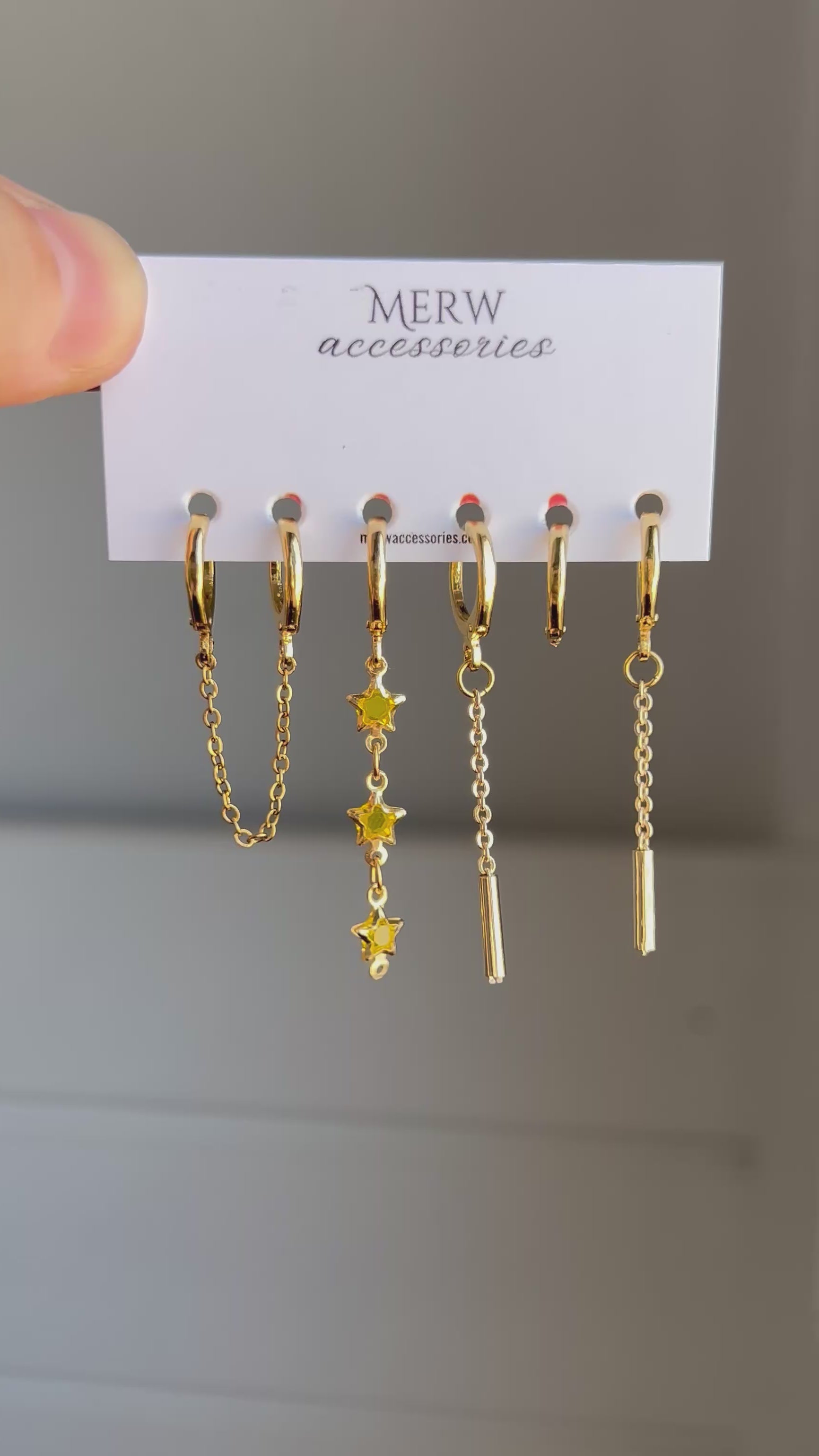 Yellow Starmoon Piercing Set
