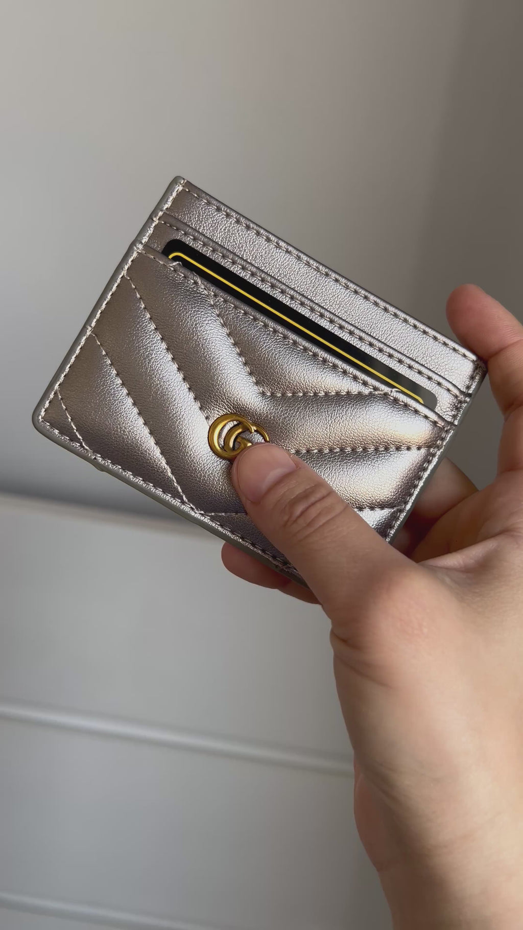Mirror G Silver Cardholder