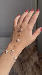White Stars Hand Chain