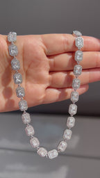 Silver Bright Square Necklace
